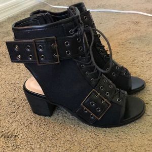 Pretty Little Thing ankle boots with buckles